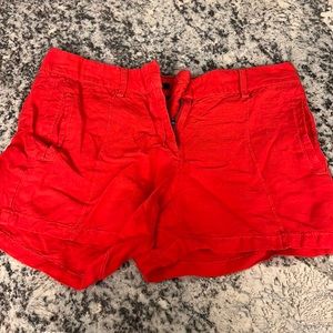 Tommy Hilfiger Linen Red Shorts